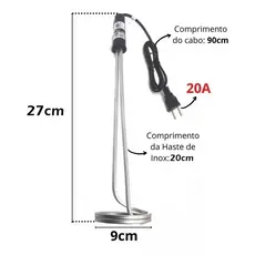 Ebulidor Eletrico Rabo Quente 1000 W 127v Ferve Água Rápido MERGULHAO