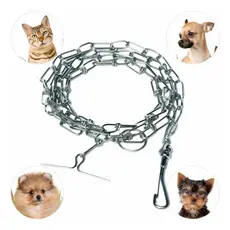 Corrente Guia Para Cães E Gatos Passeio No 7 Comp. 1,50m