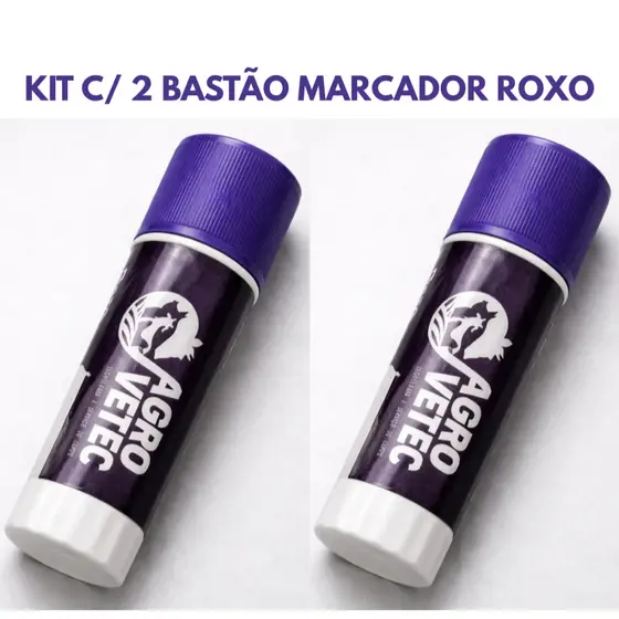 Bastão Marcador Bovino Ovino Suíno 60g C/2 Roxo