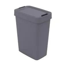 Lixeira 2 Aberturas Com Porta Saco Lixo 17 L Cinza Plasútil