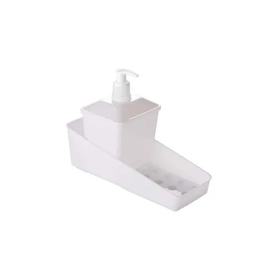 Conjunto Porta Detergente de Plástico Branco
