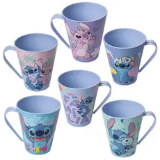 Caneca Stitch 1 Peça Sortido Ohana Disney 360 ml  Plasútil