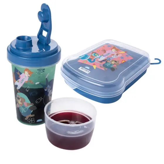 Kit Lancheira Zootopia Volta às Aulas 1 Sanduicheira 1 Garrafa Mini Shakeira Plasútil