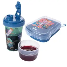 Kit Lancheira Zootopia Volta às Aulas 1 Sanduicheira 1 Garrafa Mini Shakeira Plasútil