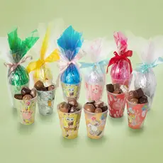 Kit 12 Copos Bob Esponja Patrick Lula Molusco Páscoa Festa Lembrancinha Aniversário Ovos Caseiros Brinde Plasútil
