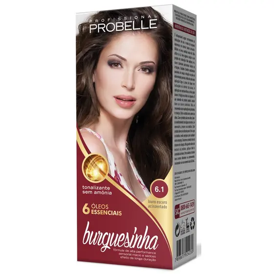 Tonalizante Burguesinha 50g 6.1 - Louro Escuro Acinzentado Probelle probelle