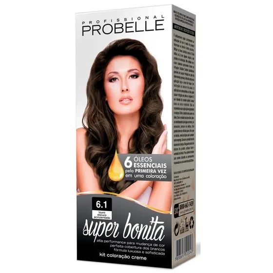 Coloração Super Bonita 6.1 - Louro Escuro Acinzentado Probelle probelle