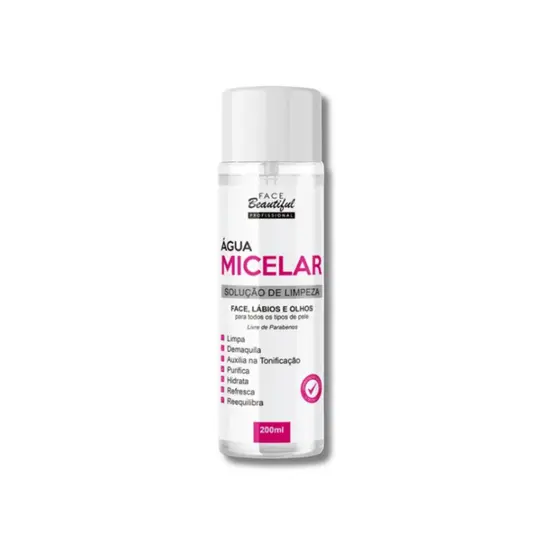 Água Micelar Solução De Limpeza - FACE BEAUTIFUL 200ML