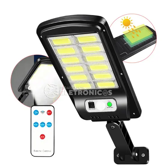 Luminária Parede Solar 600w Bateria Grande Duração Ip66 Alta Potência LKY0018A