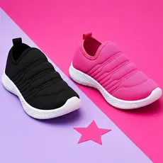 Kit 2 Tênis Infantil Menina Calce Fácil Macio e Confortável Oferta Escolar