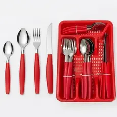 Kit Talheres 25 Peças Aço Inox  Completo Com Organizador Premium