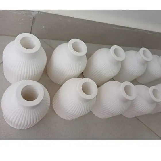 Kit 10 ou 5 Vasos de Gesso Decorativos para Centro de Mesa. (Aniversários, Casamento).