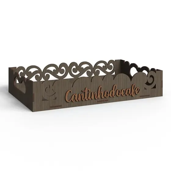 Bandeja Para Servir Café Chá Em Madeira Mdf Para Mesa Criado Cantinho Do Café