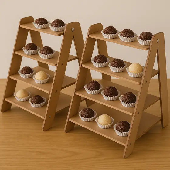 Kit 2 Escadinhas para Doces Decorações De Festas