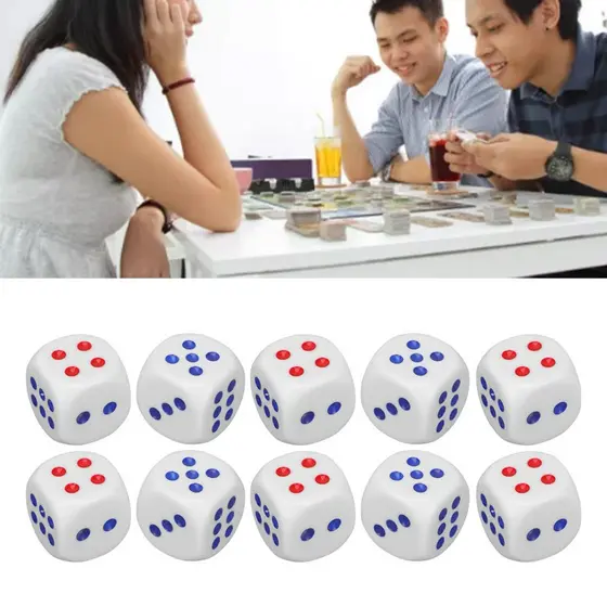 Dados de Jogo Padrão, Dados Portáteis  à Prova d'água para Entretenimento 10mm/14mm/15mm/18mm