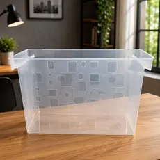 Caixa Multiuso Organizadora Retangular 21 Litros Transparente