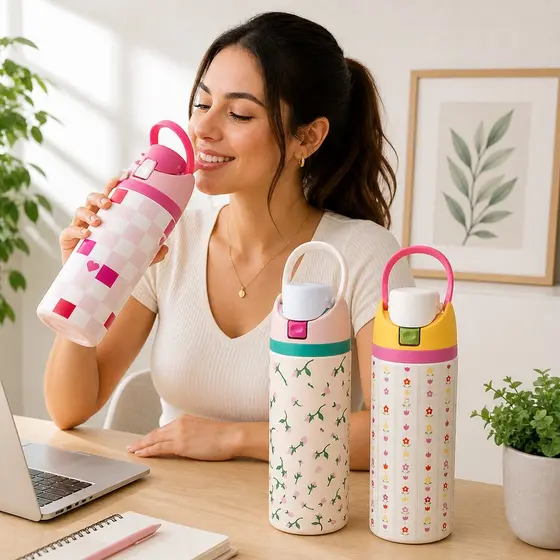Garrafa térmica com alça 720ml - Sortidas