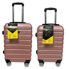Kit 2 Malas de Viagem Com Rodinhas 18'' e 20'' - Rosa