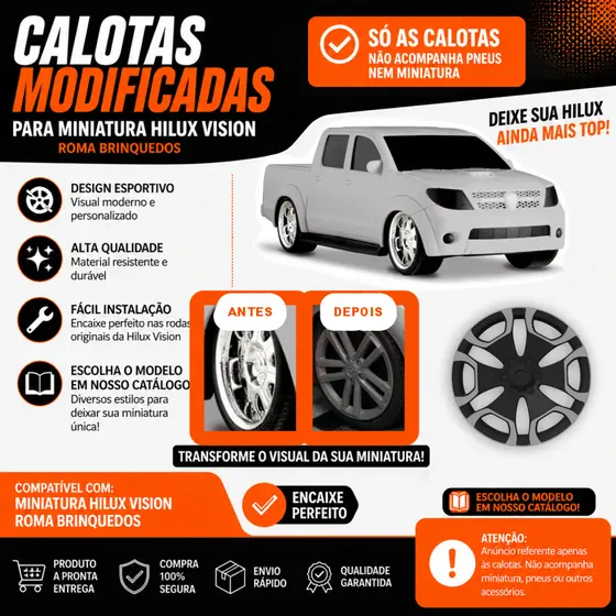 Calotas Personalizadas para Hilux Vision Roma | Modelos Exclusivos