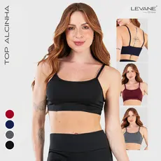 Kit 4 Top Alcinha Fitness Sem Bojo Feminino Academia