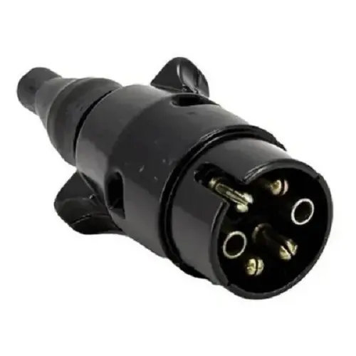 Tomada Plug Engate Carreta Macho 6 Polos Universal Preto