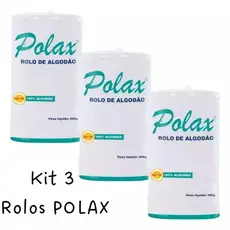 Kit 3 Algodão Hidrófilo 500g Cada - Polax