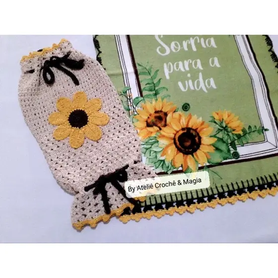 Kit Cozinha Puxa-saco com pano, decoração cozinha organizadores