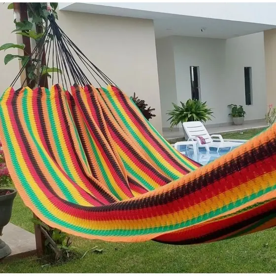 Rede De Descanso Dormir Amazonas Nylon Impermeável Colorida