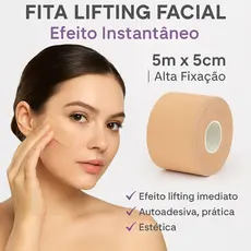 Fita Lifting Facial Adesiva Anti-Rugas Efeito Botox NaturalFita Anti-Sinais Para Rosto E Bigode Chinês 5 metros