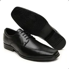 Sapato Social Masculino em Couro Legítimo Original Cadarço Mocassim Clássico Confortável e Estiloso