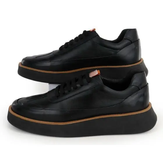 Tênis Masculino Couro Legítimo Estiloso Moderno Casual Elegante Confortável