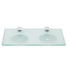 Saboneteira Em Vidro Incolor Com Furo Para Escoar A Água Dupla 6mm