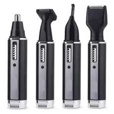 Aparador de pelos Sobrancelhas Barba Nariz Bigode 4 em 1 Recarregável Bivolt Luatek LMF1109