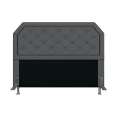 Cabeceira Estofada Cama Box Queen Florença Suede Cinza - Móveis Arapongas