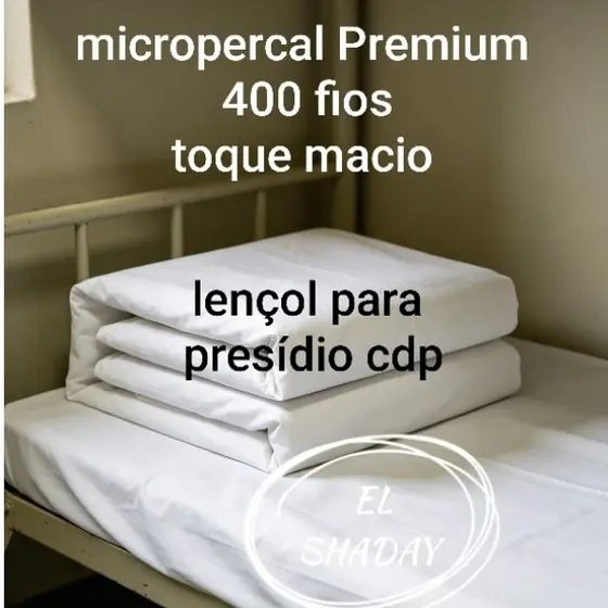 1 Lençol Presidio ,CDP solteiro Branco Padrão Sem Elástico.