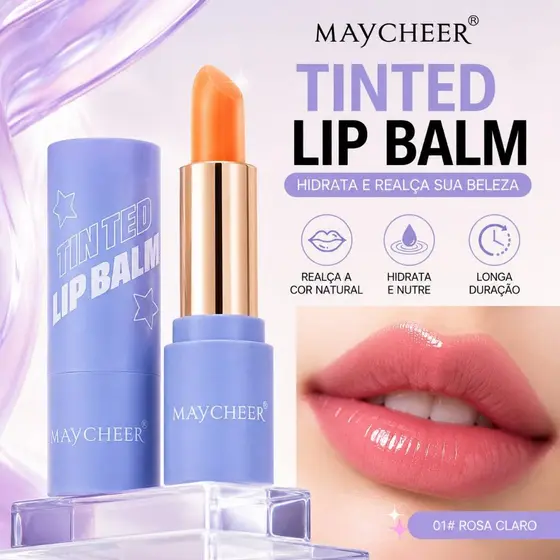 Batom Mágico Tinted Lip Balm Muda de Cor Conforme o pH dos Lábios