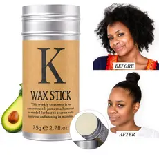 Bastão de cera capilar profissional portátil / Sem fragrância / Indicado para todos os tipos de cabelo