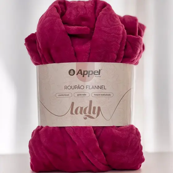 Roupão Adulto Microfibra Flannel Appel Unissex Macio e Confortável