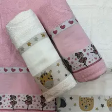 Toalhas de Banho Infantil Kinders Pet 2 Peças 100% Algodão LM Peter