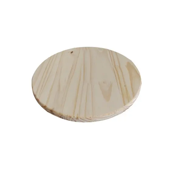 Disco Simples 30cm Para Artesanato Madeira Pinus Natural