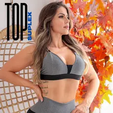 Top Academia Suplex Feminino Bojo Removível Alças Ajustáveis Alta Sustentação Alta Qualidade Oferta