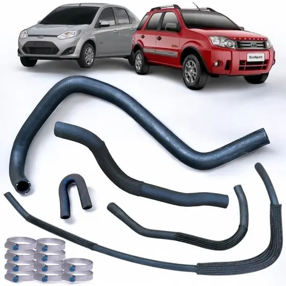 Kit Mangueiras Radiador Fiesta Ecosport Zetec Flex S/ar 2010