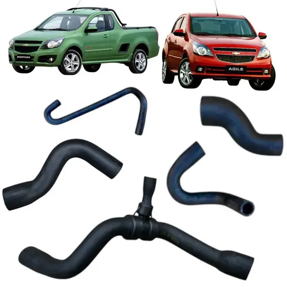 Kit mangueiras radiador Agile Montana 1.4 8V sem ar quente