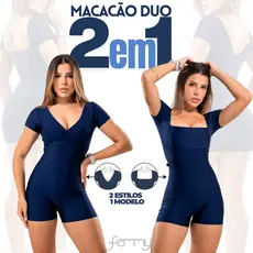 Macacão 2 em 1 DUO Zero Transparência Fitness Premium Legg Feminino Academia Treino EXCELENTE QUALIDADE