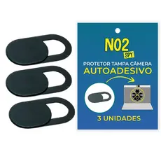 Tampa Câmera Celular Webcam Cover Kit 3 Unidades NO2SPY Ultrafino Autoadesivo Proteção Privacidade