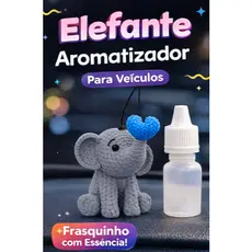 Aromatizador Automotivo Coleção Tricô 3D- Vários Bichinhos Fofos e Divertidos(Cheirinho Difusor para Carro)- Novidades