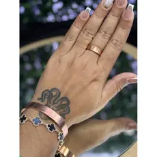 Conjunto anel e pulseira de cobre natural 100% Puro sabona ajustável