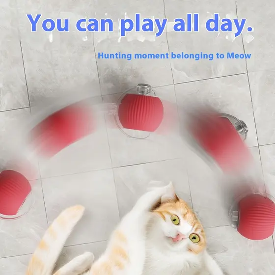 Cat toy ball - rechargeable interactive toy ball - automatic tail toy ball
