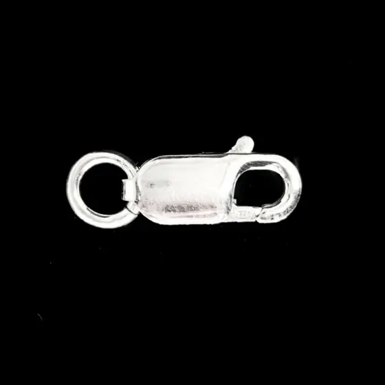 Fecho De Prata 925 Mosquetão Tamanho 16mm C/argola