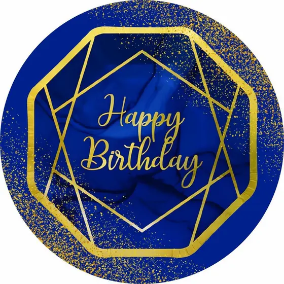Capa Mini Painel 50x50 Personalizada  Festa na Mesa e Decoração FELIZ ANIVERSARIO  MODELO 106